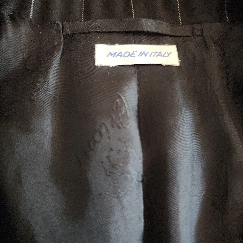 Brioni 42/52R 100% Wool Double Breasted pinstripe Suit Jacket - Picture 3 of 12